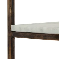 33.5" Bainville Modern Glam Handcrafted Marble Half Round Etagere Bookcase Natural White/Antique Brass - Christopher Knight Home 9 33.5" Bainville Modern Glam Handcrafted Marble Half Round Etagere Bookcase Natural White/Antique Brass - Christopher Knight Home -Dream Home Shop GUEST e8e9bc5f cfde 4ca6 8d2c 47465c627aa2