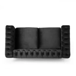 Brinkhaven Modern Glam Tufted Velvet Loveseat With Nailhead Trim - Christopher Knight Home -Dream Home Shop GUEST eca0083e 5ef9 4c65 8bae c89aa70087b7