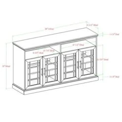 Transitional 4 Door Windowpane TV Stand For TVs Up To 65" - Saracina Home -Dream Home Shop GUEST ed2005eb 89f7 433b a81a f537715559df