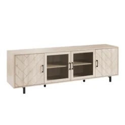 Vik Modern Boho 4 Door Herringbone TV Stand For TVs Up To 80" - Saracina Home -Dream Home Shop GUEST ed5d16ce 4150 442b 90cb a64eda002eff