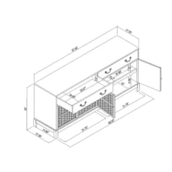Brandeis Woven TV Stand For TVs Up To 60" Brown - Threshold™ Designed With Studio McGee -Dream Home Shop GUEST edcf4db2 26a4 444b ba42 cd73d8a812f3