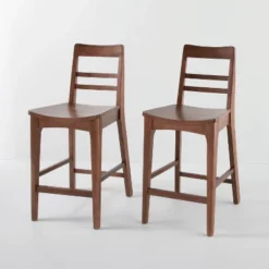 2pk Wood Ladder Back Counter Stool - Hearth & Hand™ With Magnolia -Dream Home Shop GUEST ee6c4703 9f16 41d1 a9aa 86444f5abf5f