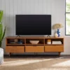 Cara 3 Drawer Mid-Century Modern 3 Drawer TV Stand For TVs Up To 80" - Saracina Home -Dream Home Shop GUEST f2077998 8439 4299 85cb 3212c3494482