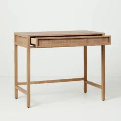 Wood & Cane Transitional Writing Desk - Hearth & Hand™ With Magnolia -Dream Home Shop GUEST f210c649 4f0c 4443 992e 4bede304898a