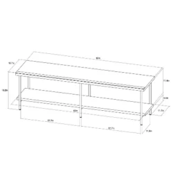Wood And Metal TV Stand For TVs Up To 60" - Room Essentials™ -Dream Home Shop GUEST f2ab031b ee97 4ed0 a48d 1bc0bae2773f