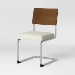 2pk Cecilton Chrome Cantilever Dining Chairs Cream Boucle - Threshold™ -Dream Home Shop GUEST f467ac82 933d 40fb b02c 63edbb24066f