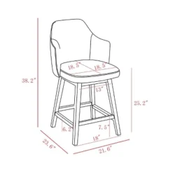 Kinston Swivel Curved Back Upholstered Counter Height Barstool - Threshold™ -Dream Home Shop GUEST f6337fc0 e348 447d 9f0e eeca9263a691