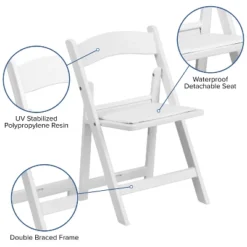 Flash Furniture 10 Pack Kids White Resin Folding Event Party Chair With Vinyl Padded Seat -Dream Home Shop GUEST f64b1725 5795 4c83 a07e e07cd94394db