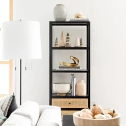 Console Table With Woven Rattan Shelf Black - Threshold™ Designed With Studio McGee -Dream Home Shop GUEST f71b8141 512b 4383 9135 4f0d694163bd