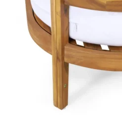 2pc Ellendale Outdoor Acacia Wood Loveseat & Coffee Table Teak/White - Christopher Knight Home -Dream Home Shop GUEST f9949a95 193f 47d3 9ba8 e9433dcf5193